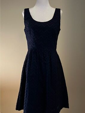 Vineyard Vines Navy Textured Midi Dress